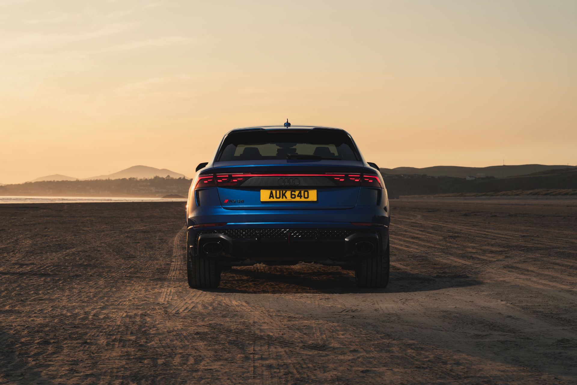 2026 audi rs q8 performance rear beach blue