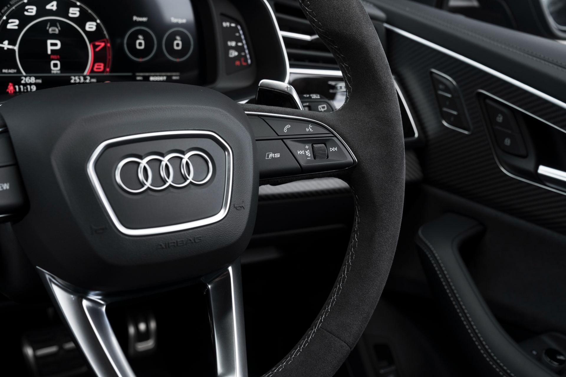 2026 audi rs q8 interior steering wheel rs button