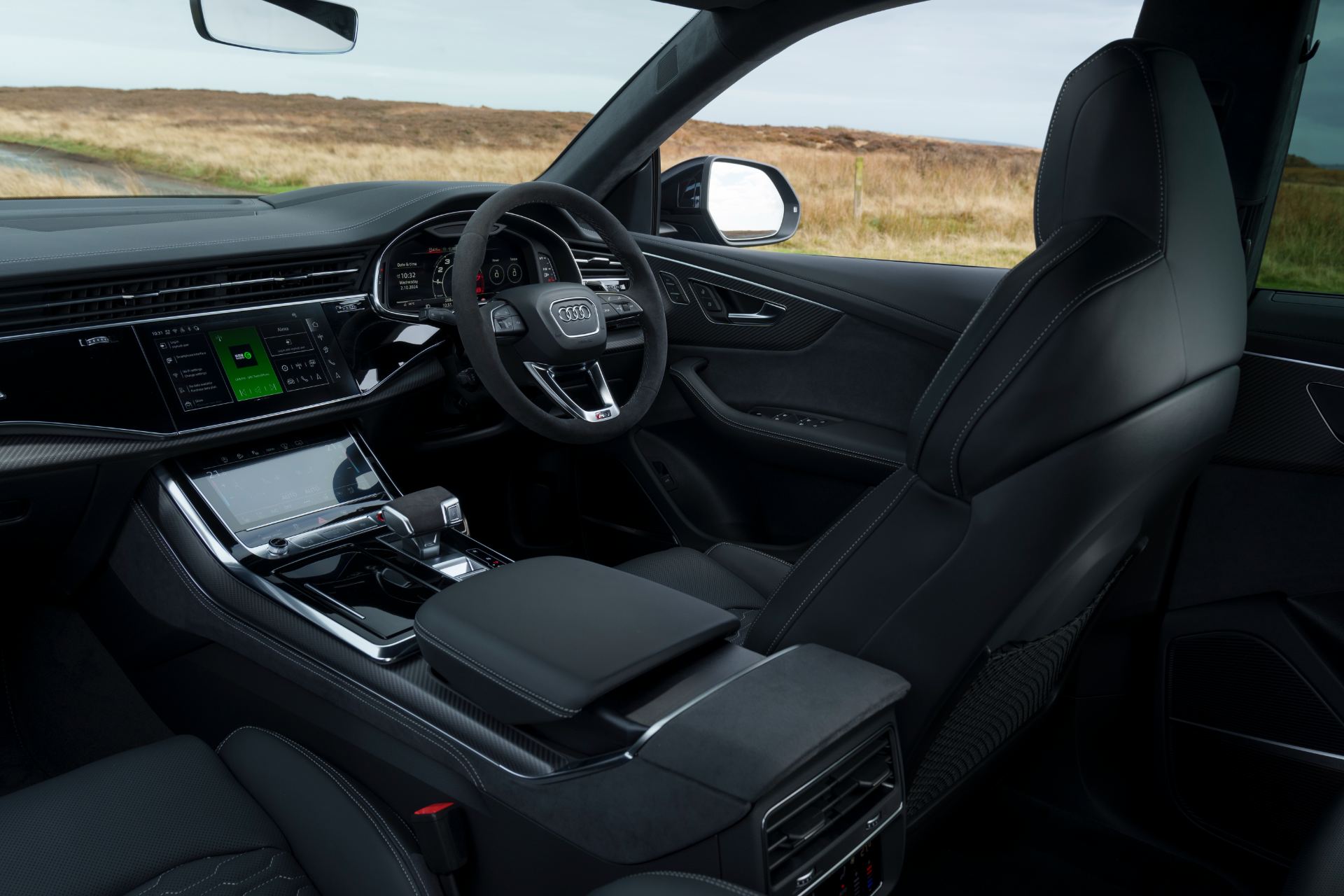2026 audi rs q8 interior cockpit side view