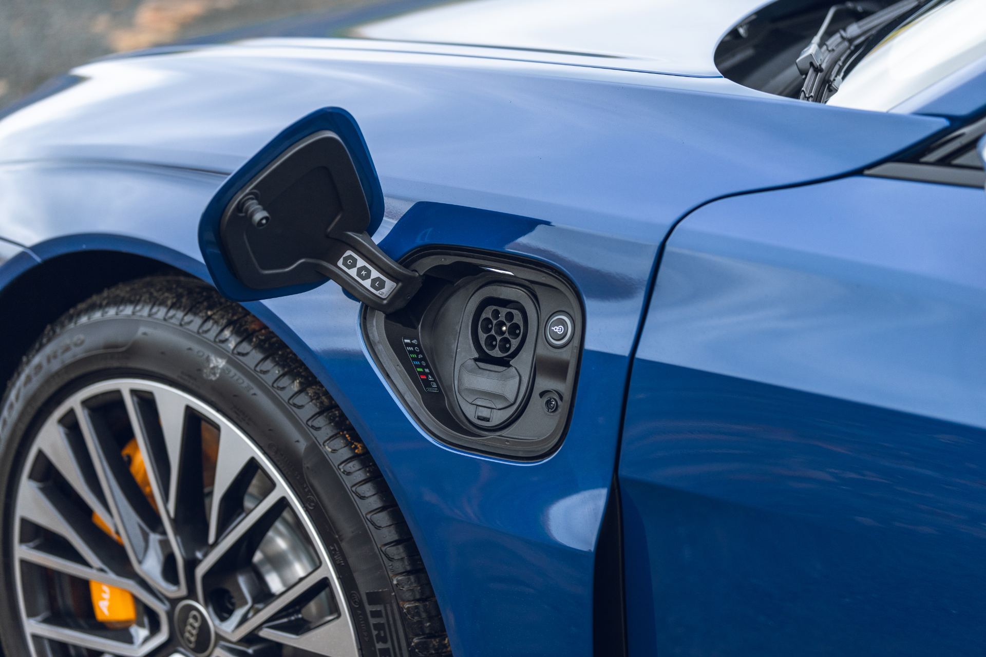 2026 audi s e tron gt quattro charging port blue