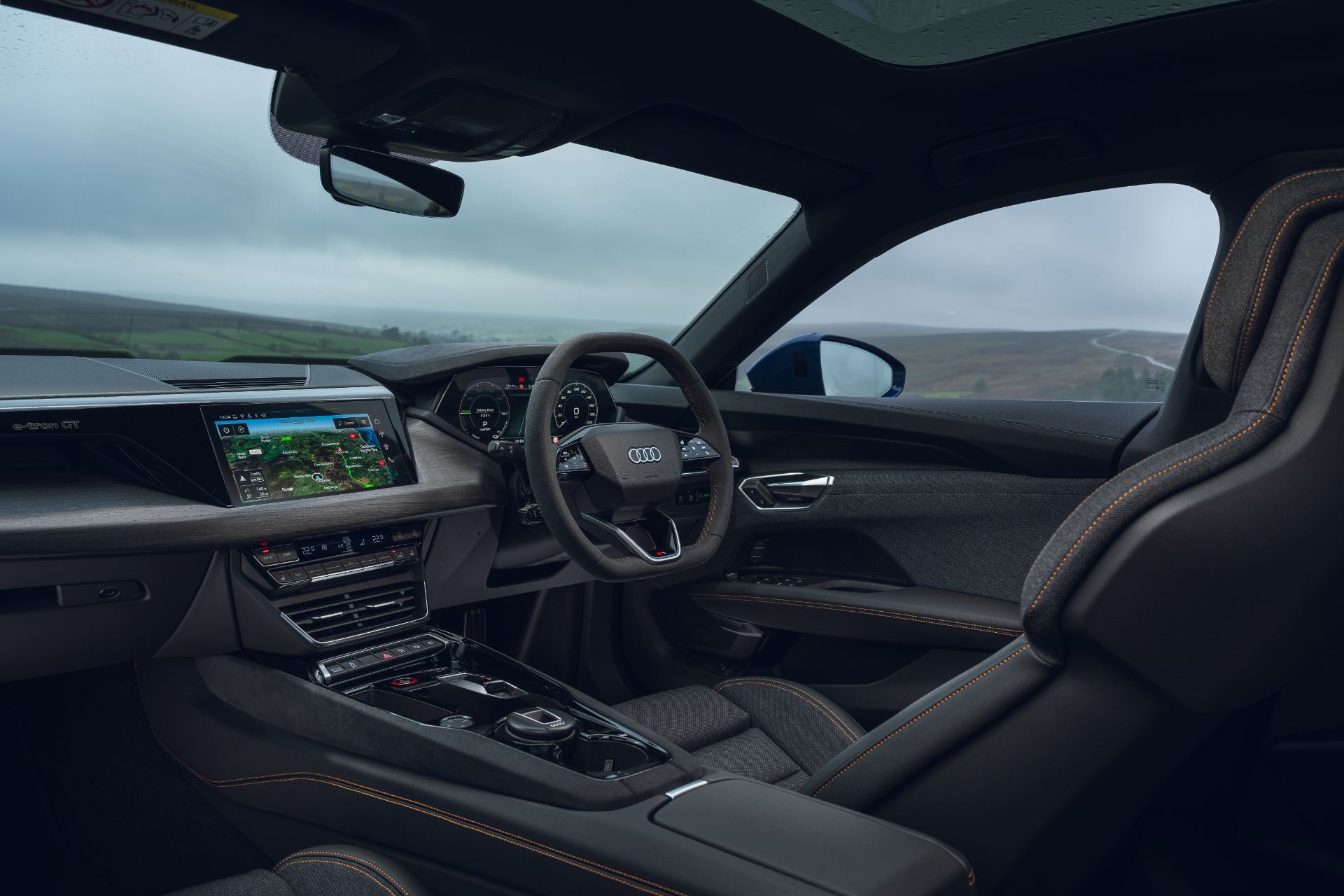 2026 audi s e tron gt quattro interior cockpit side view