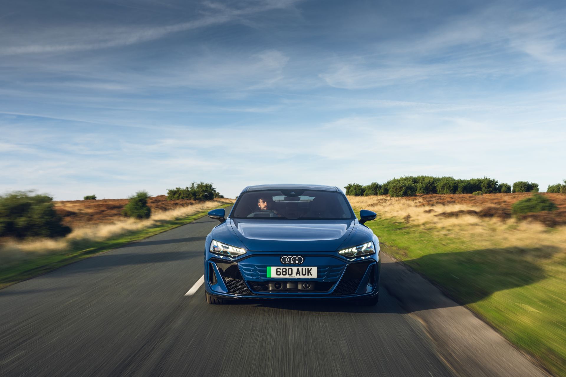 2026 audi s e tron gt quattro driving front blue