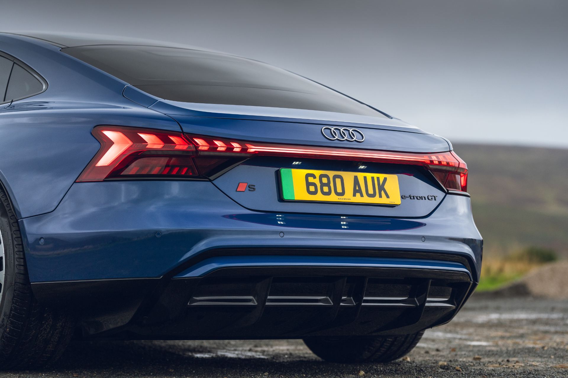 2026 audi s e tron gt quattro rear badge blue
