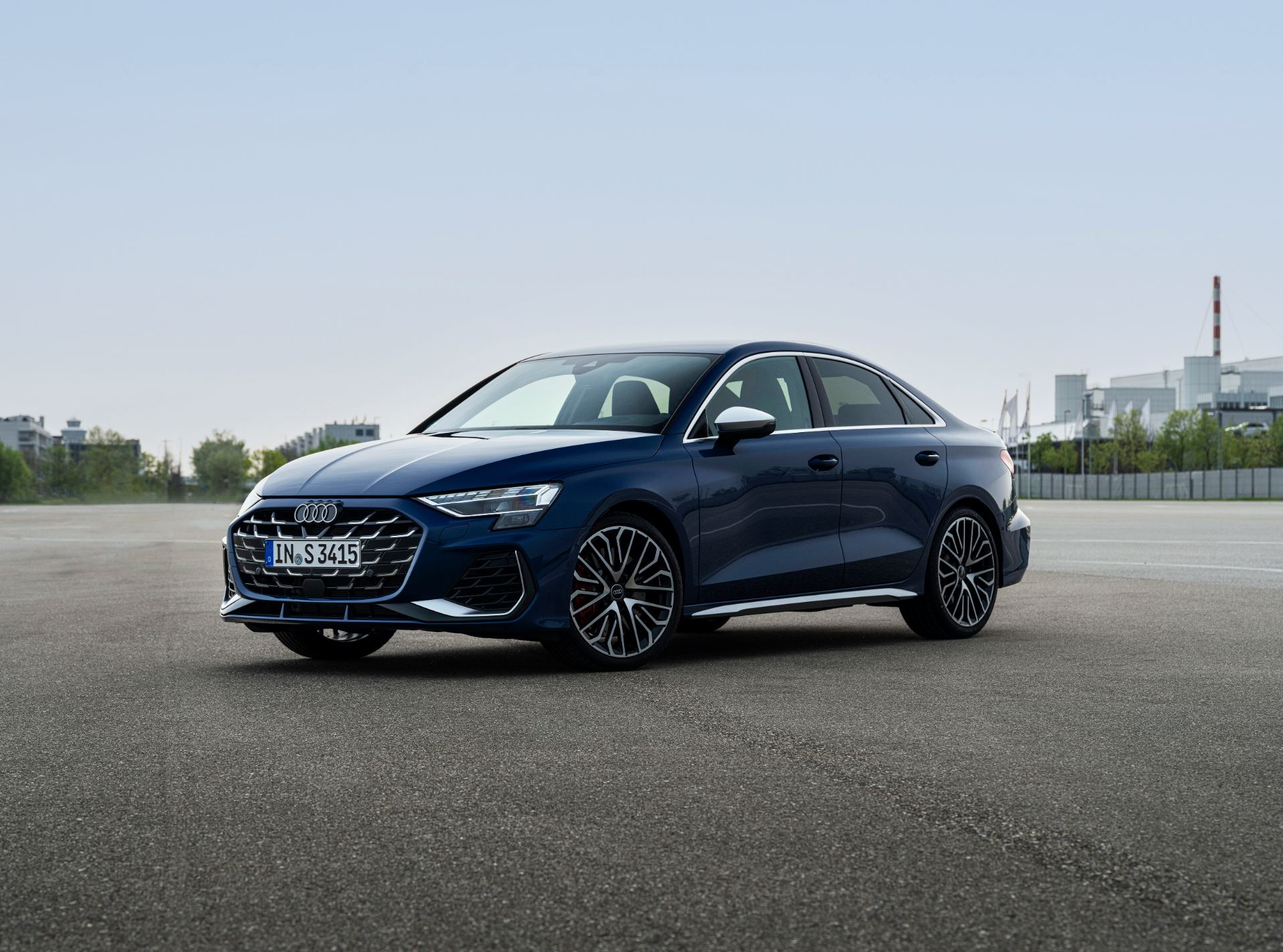 2026 audi s3 front three quarter blue