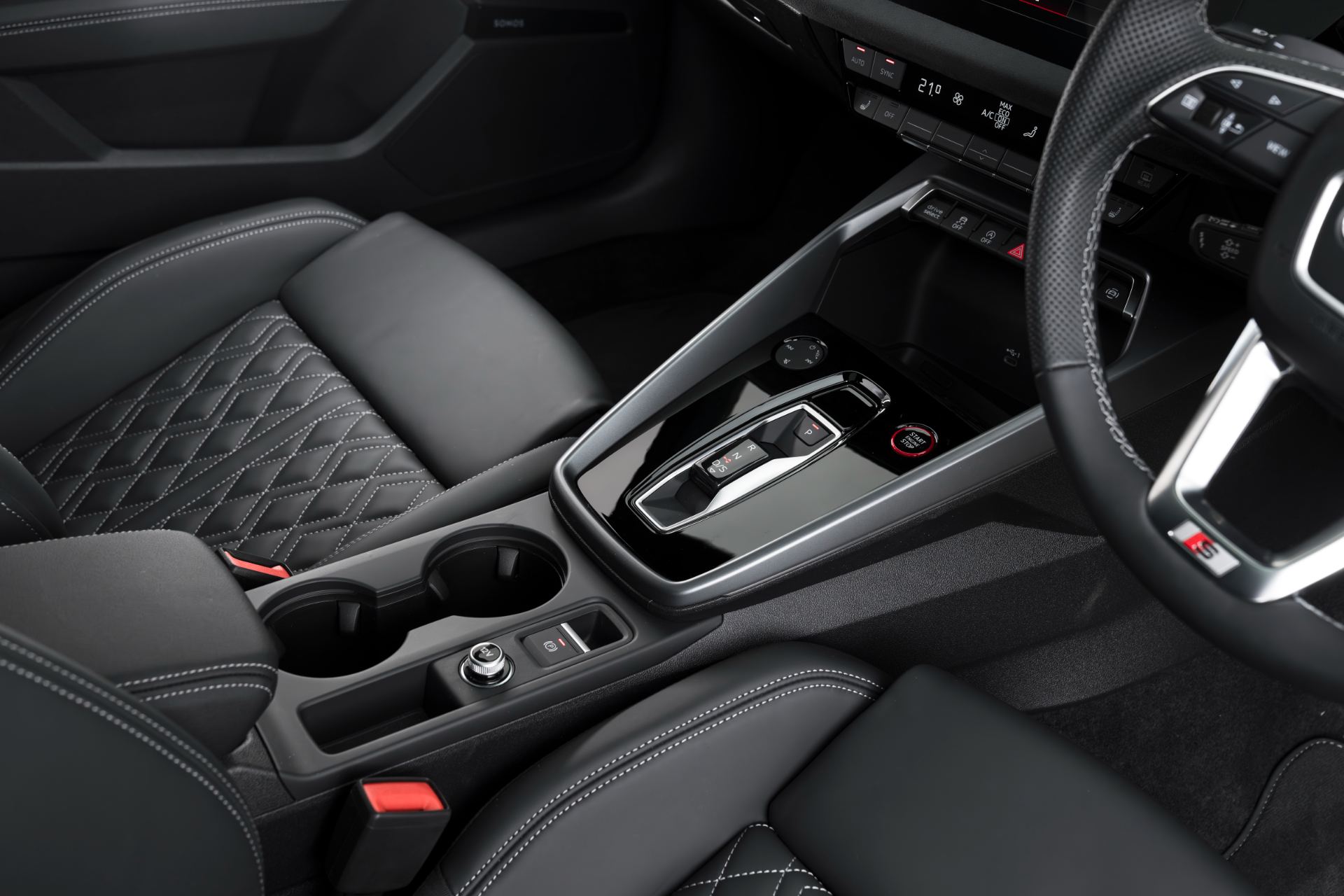 2025 audi s3 interior center console quilted seats