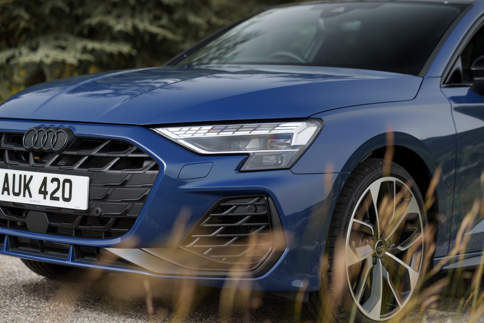 2025 audi s3 saloon front detail blue