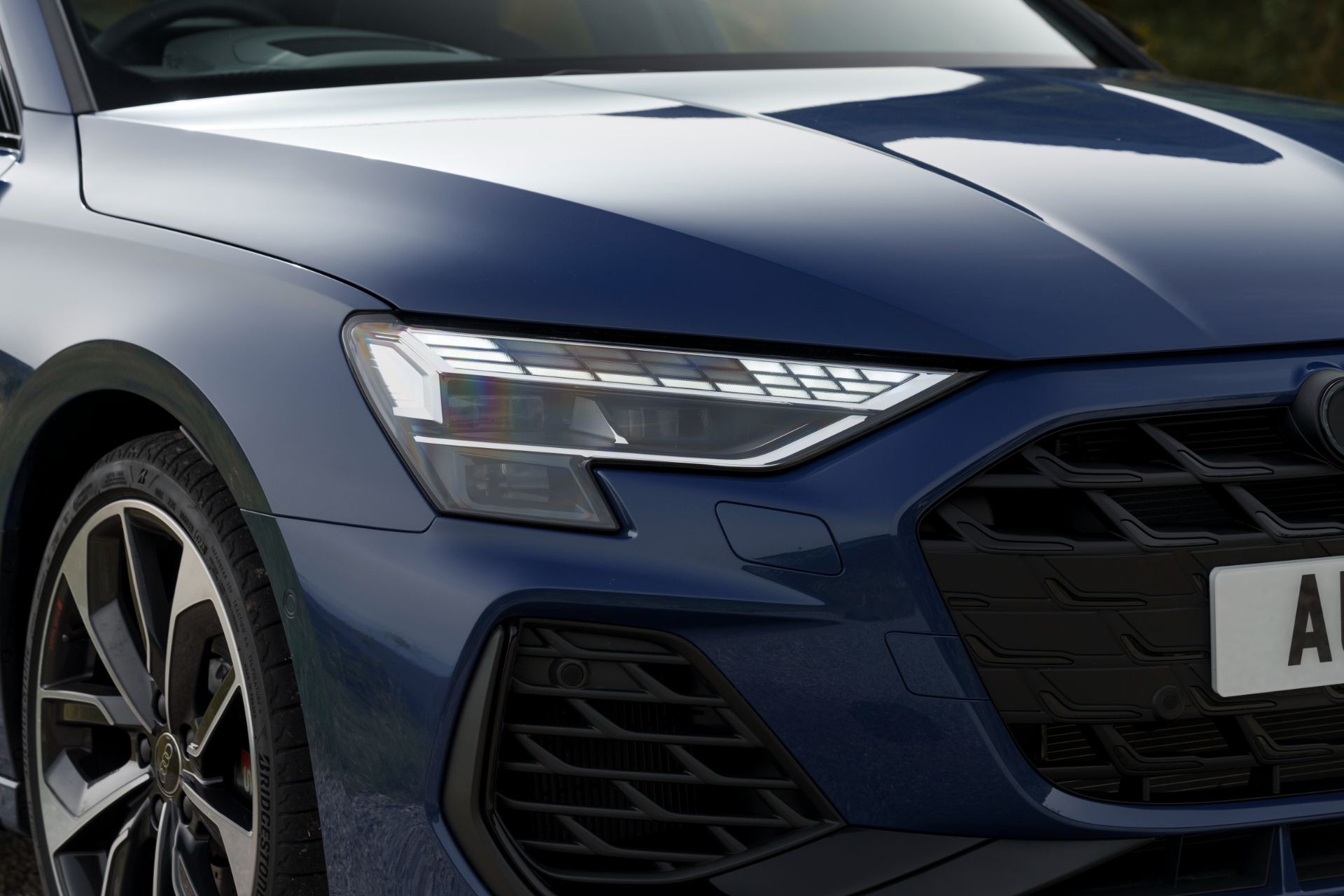 2025 audi s3 saloon headlight grille blue