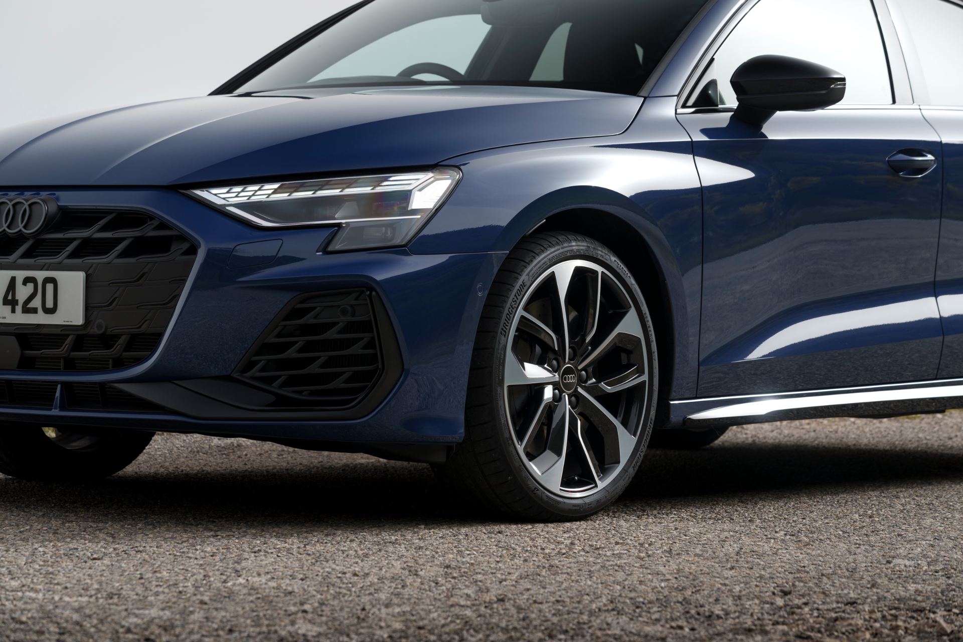 2025 audi s3 saloon front wheel detail blue