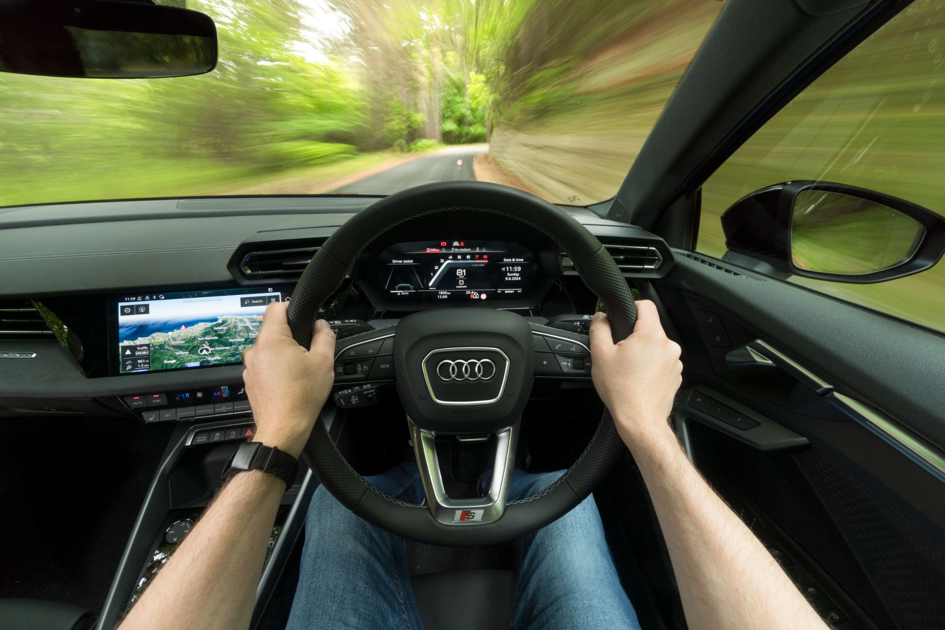2025 audi s3 saloon interior driving view