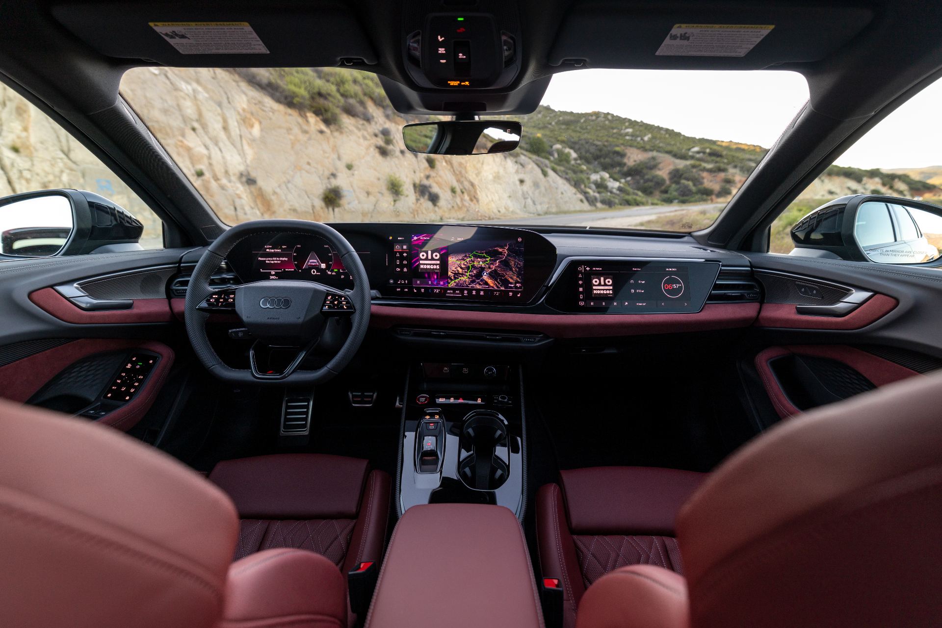 2026 audi s5 interior front view red leather
