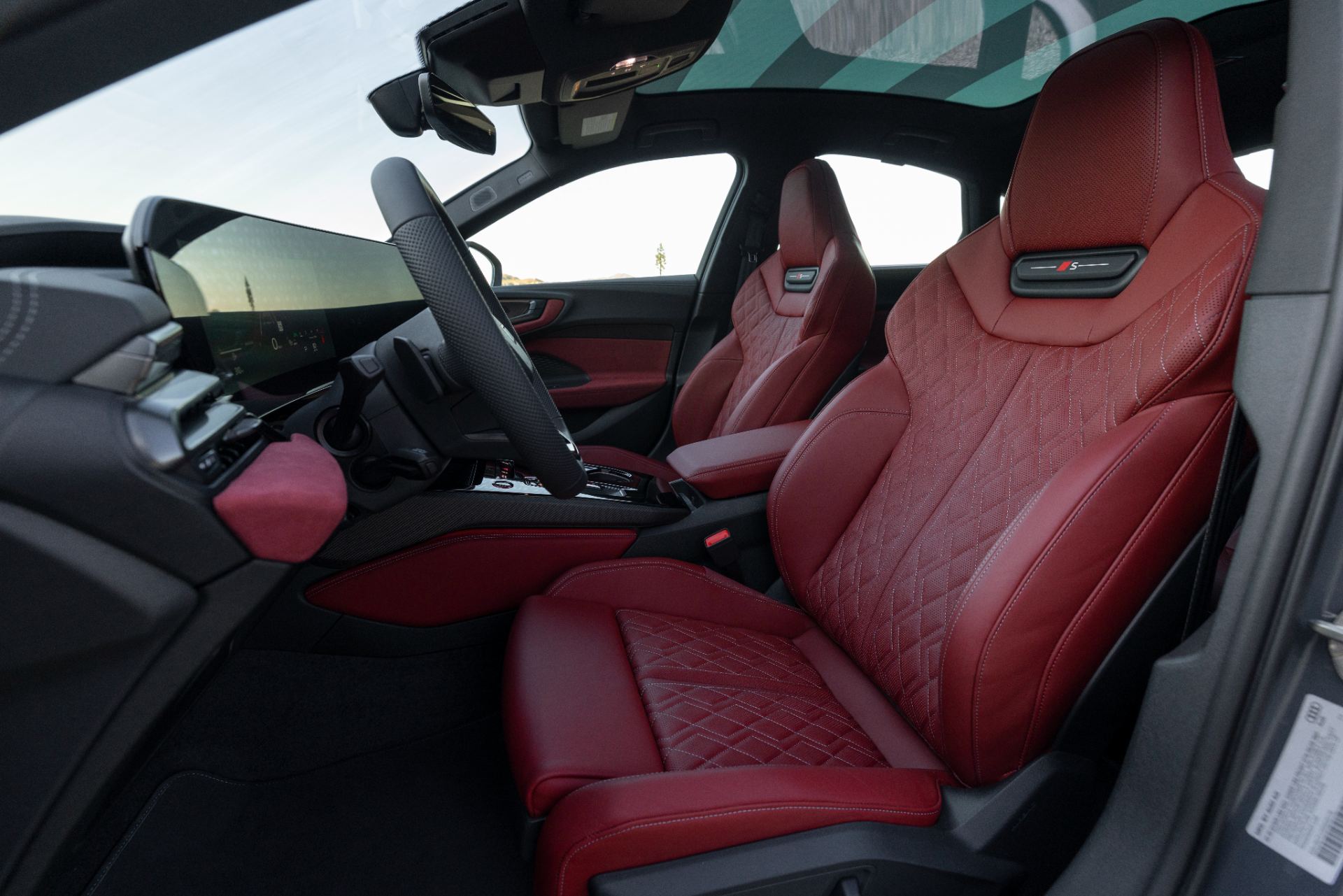 2026 audi s5 interior front sport seats red leather