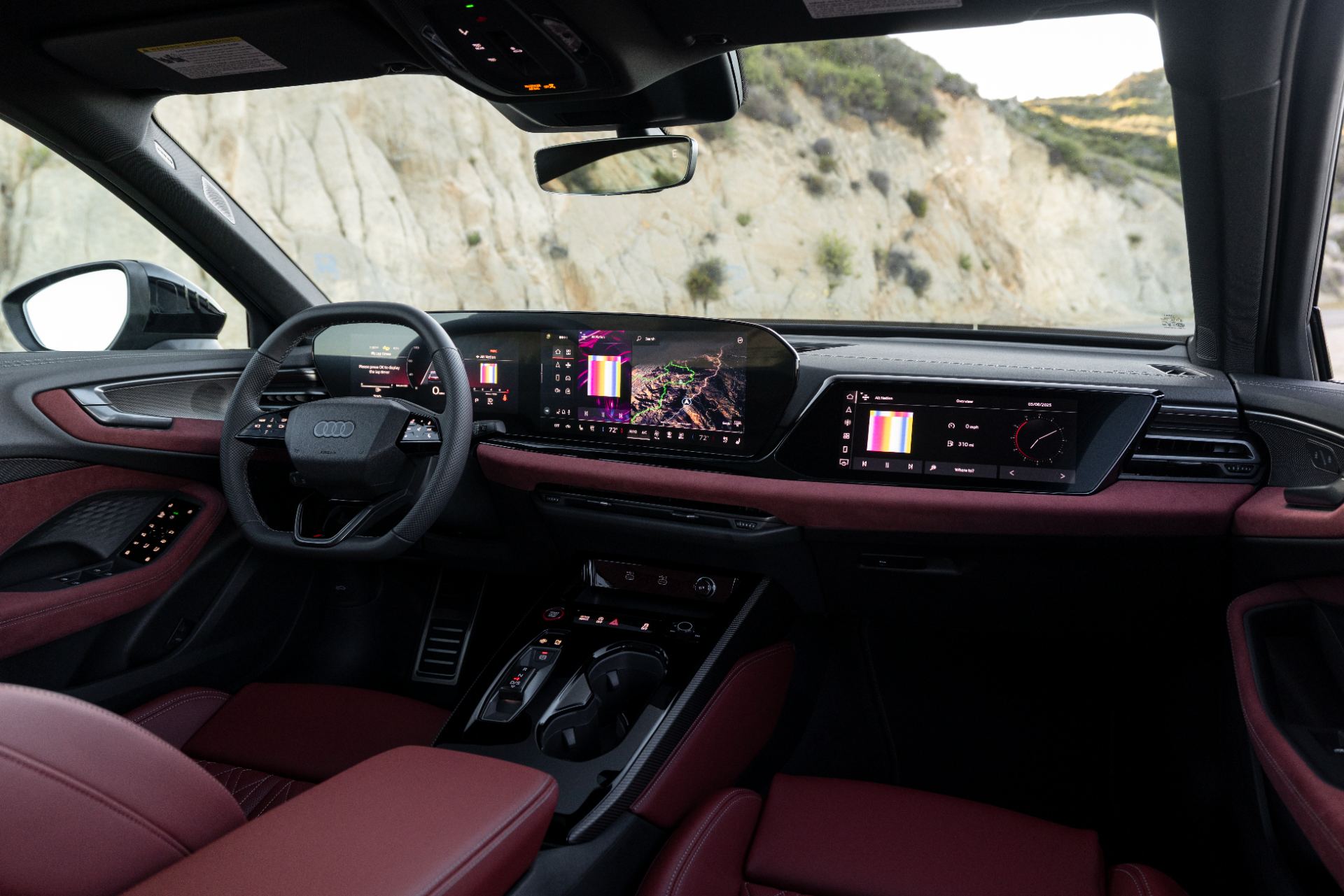 2026 audi s5 interior dashboard red leather