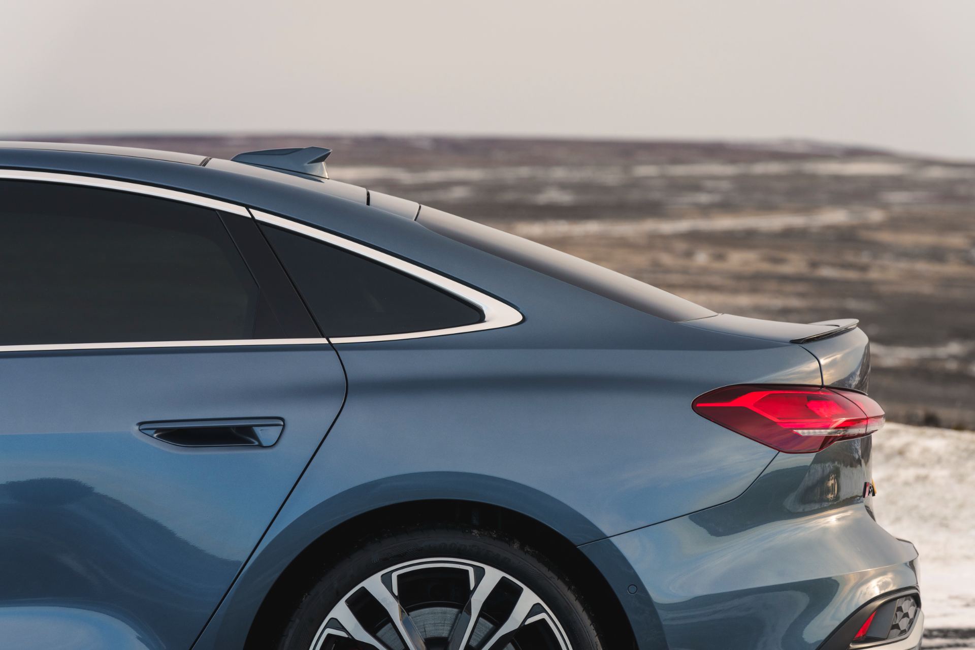 2026 audi s5 saloon rear quarter side detail grey