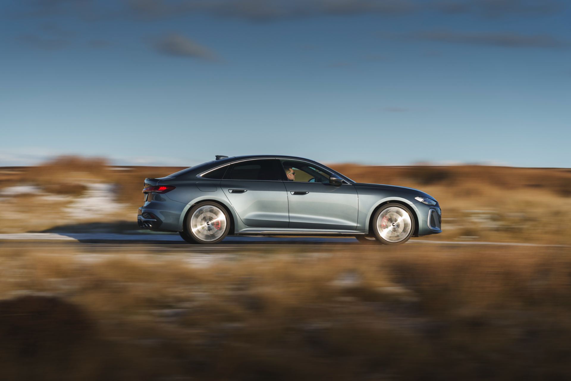 2026 audi s5 saloon driving side profile grey