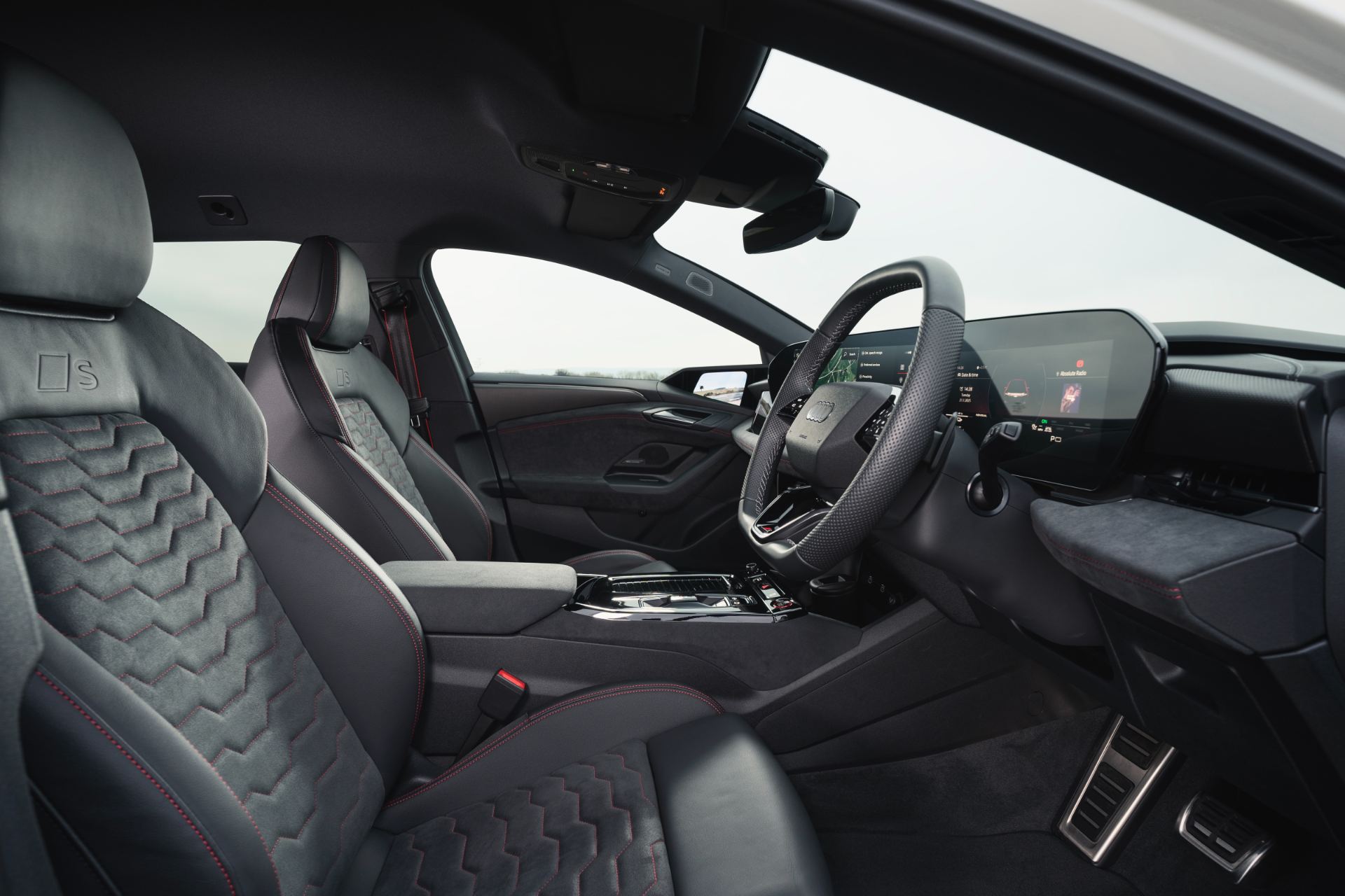 2026 audi s6 avant e tron interior front seats door view