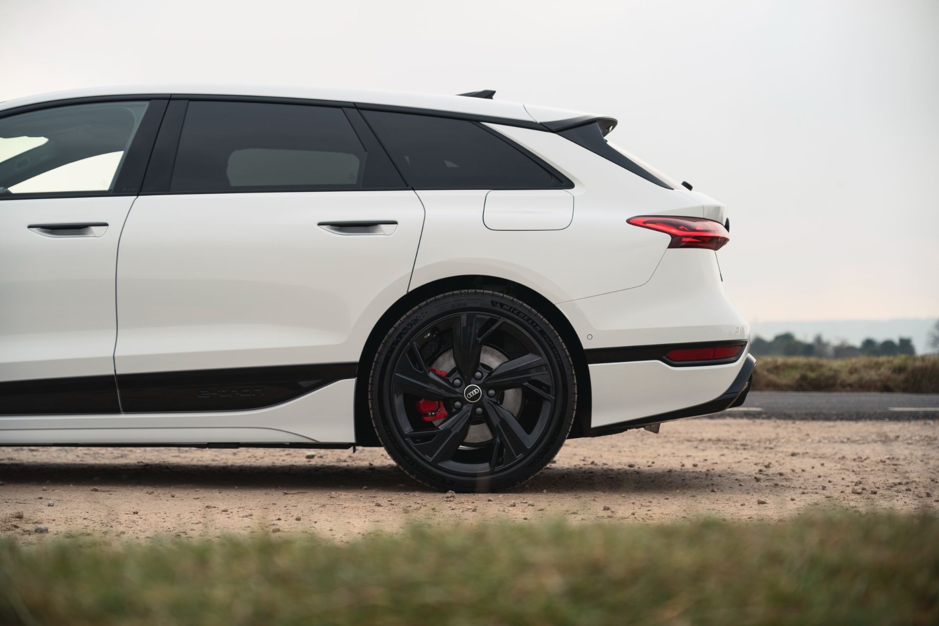 2026 audi s6 avant e tron rear quarter side profile white