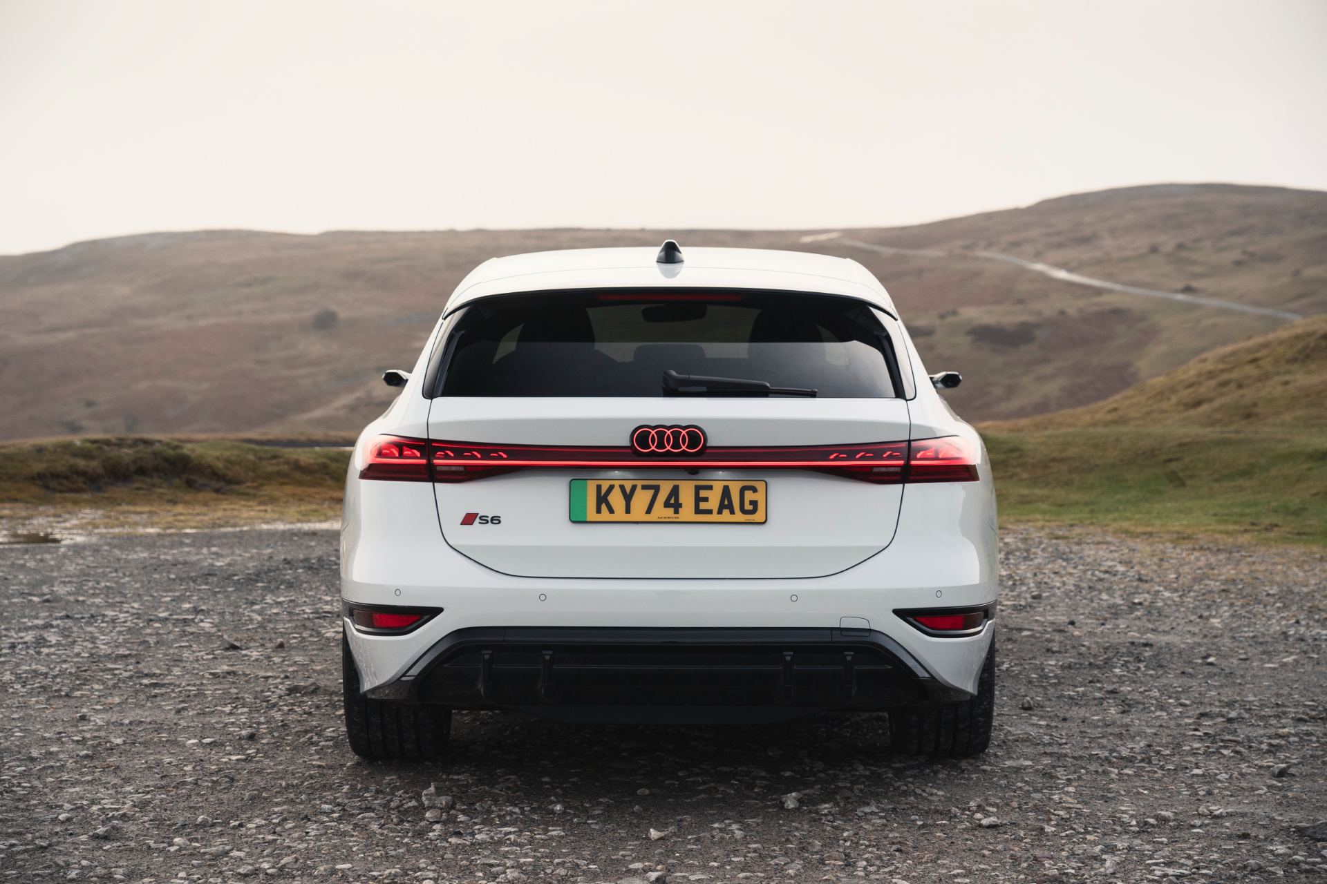 2026 audi s6 avant e tron rear gravel white