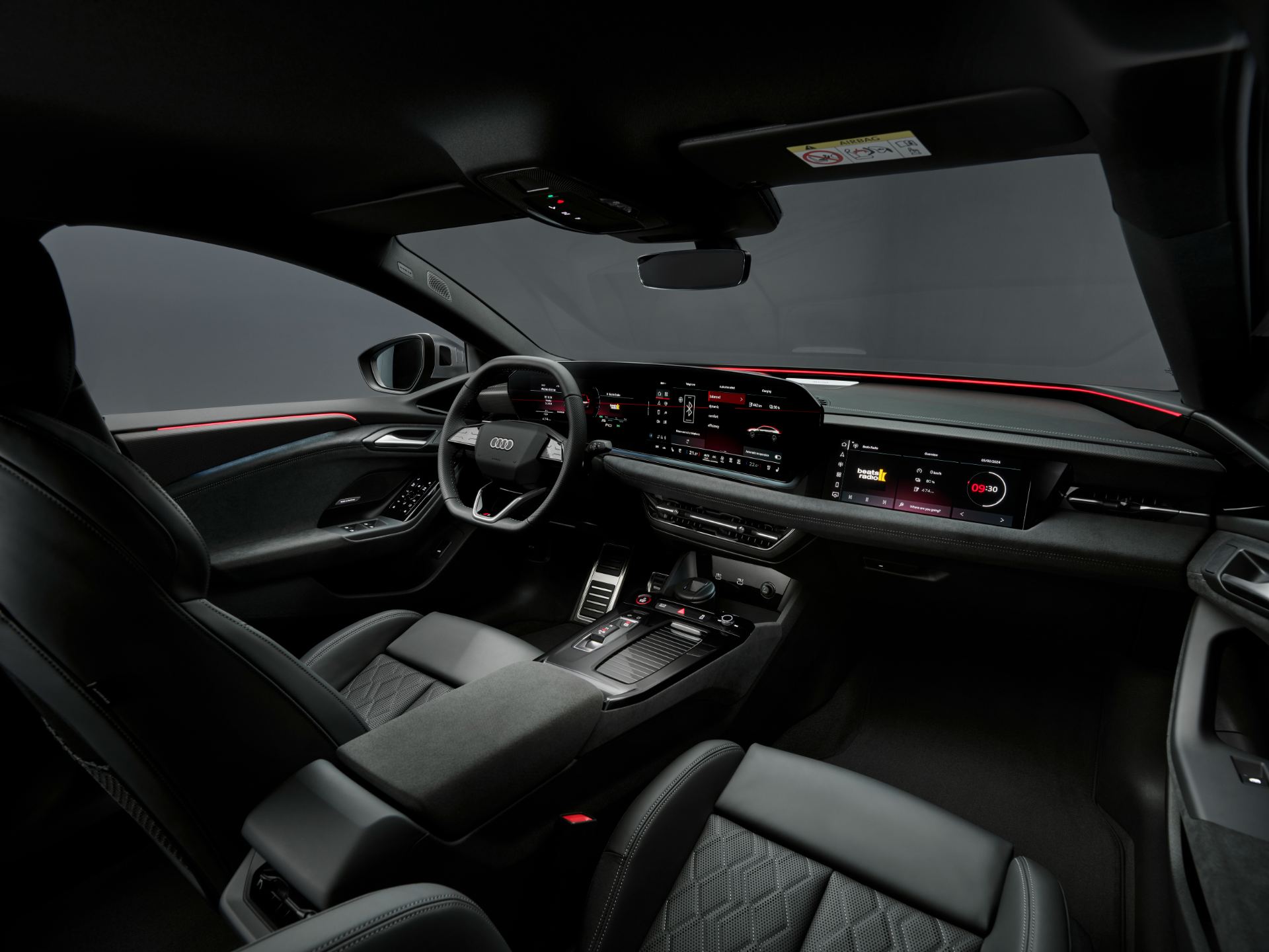 2026 audi s6 sportback e tron interior dashboard high view