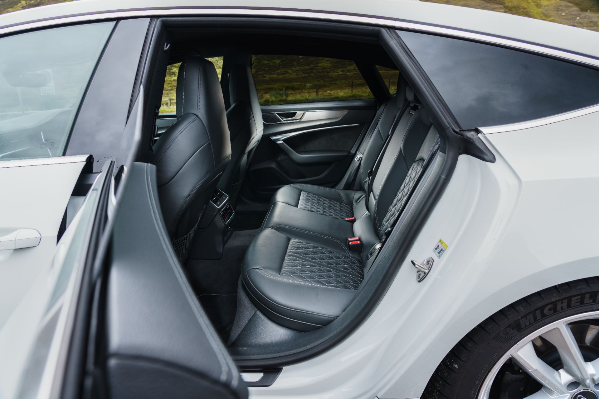 audi s7 sportback interior rear seats door view