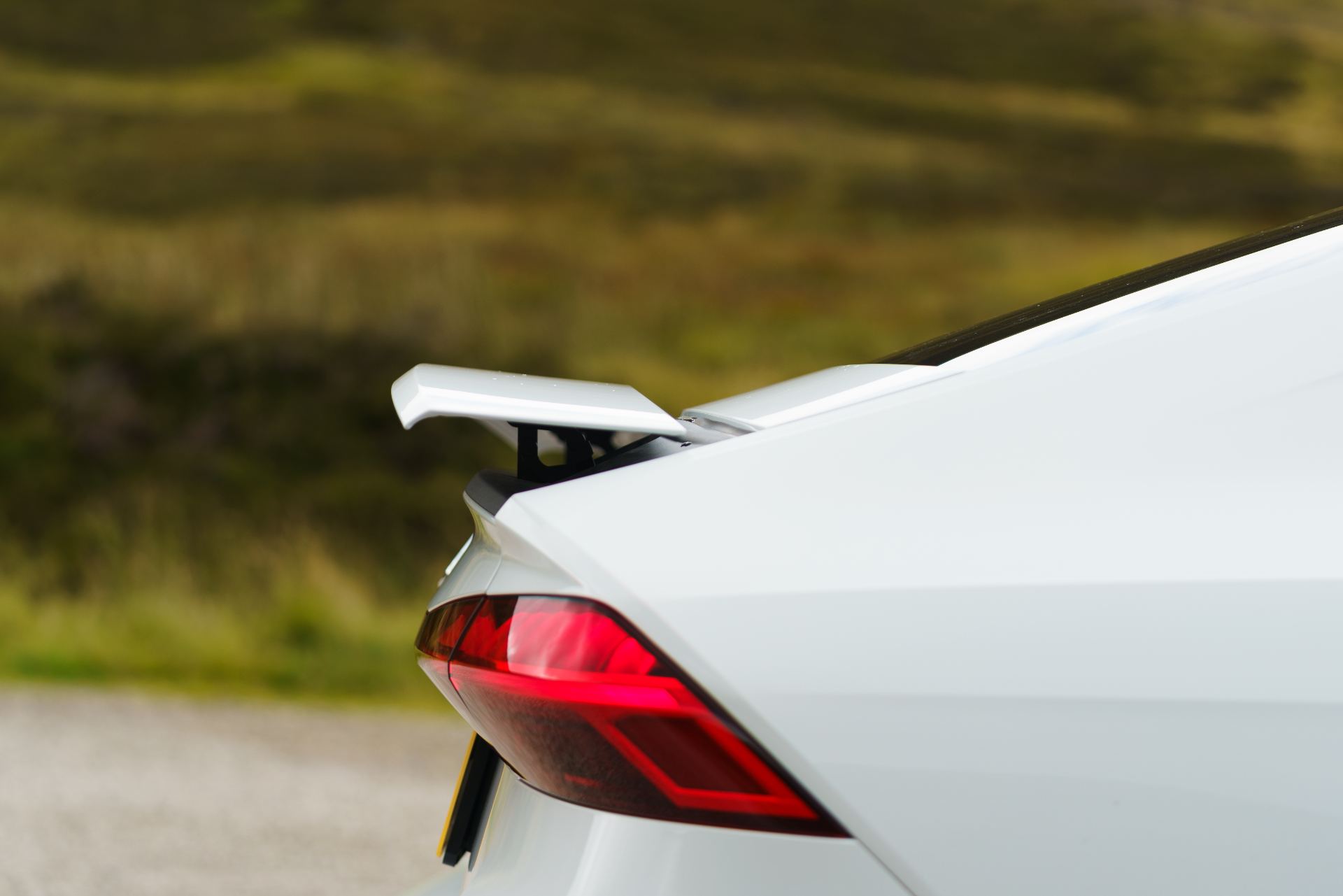 audi s7 sportback rear spoiler deployed white