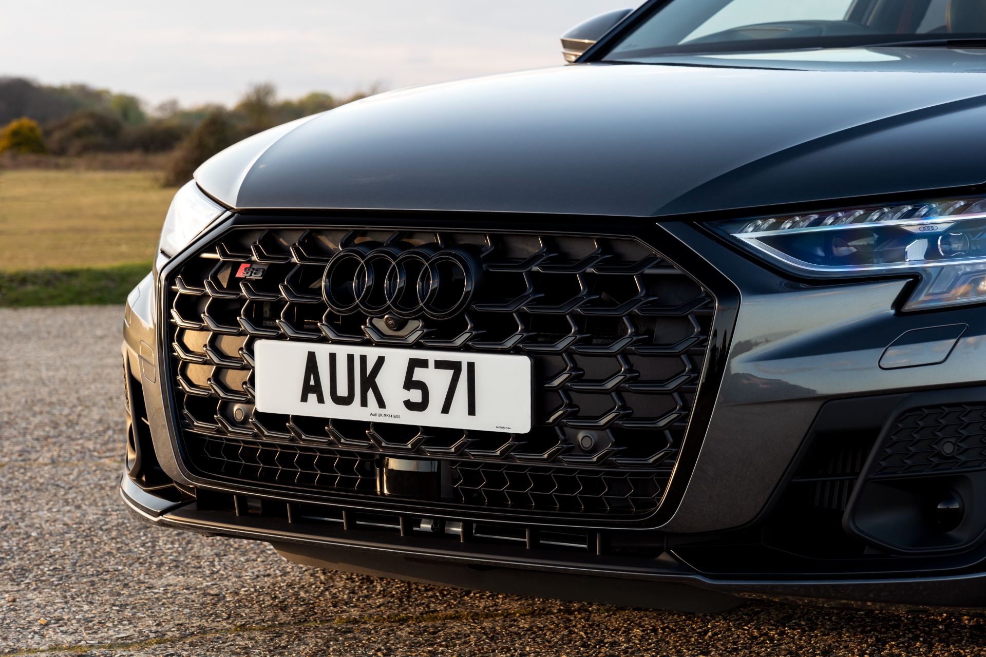 2025 audi s8 grille close grey