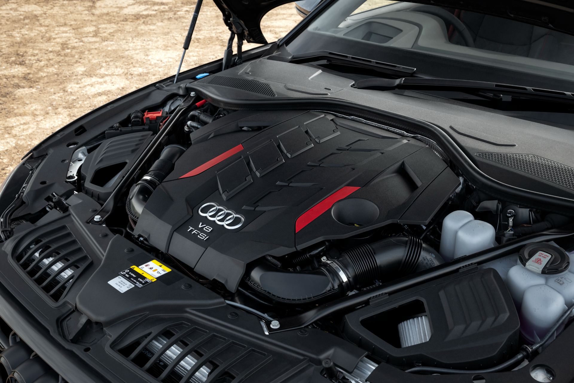 2025 audi s8 engine bay v8 tfsi