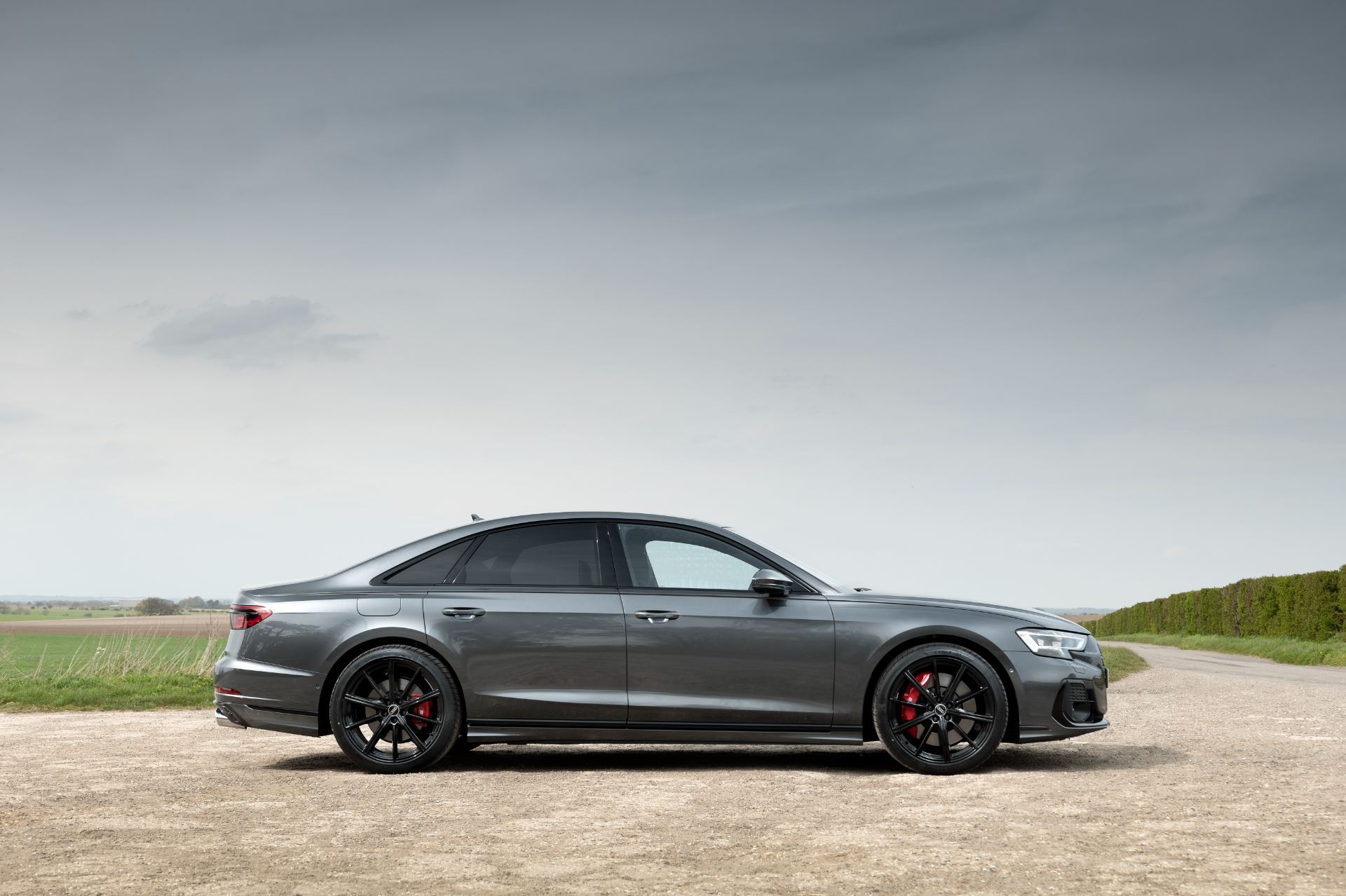 2025 audi s8 side profile airfield grey