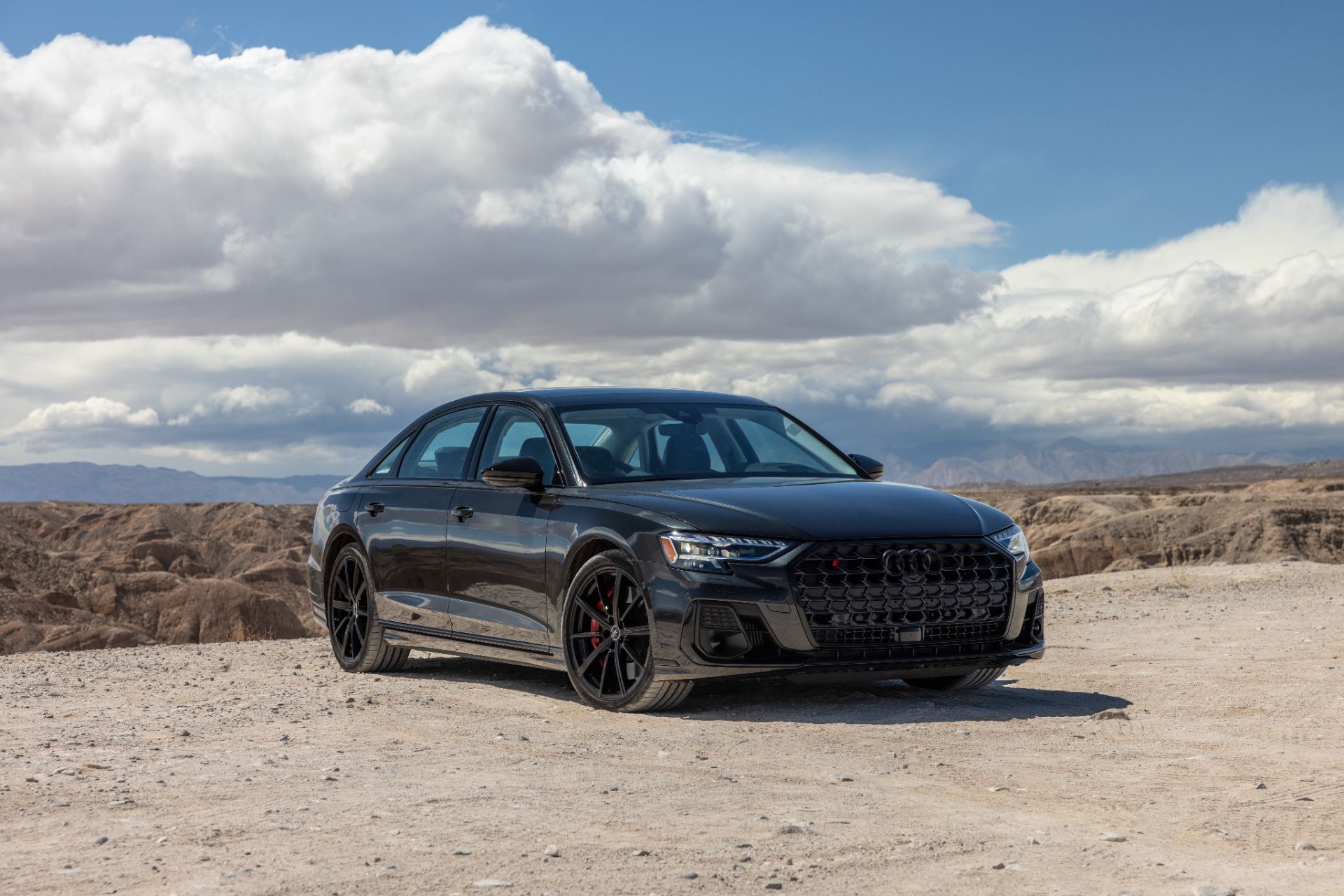 2026 audi s8 front three quarter desert black