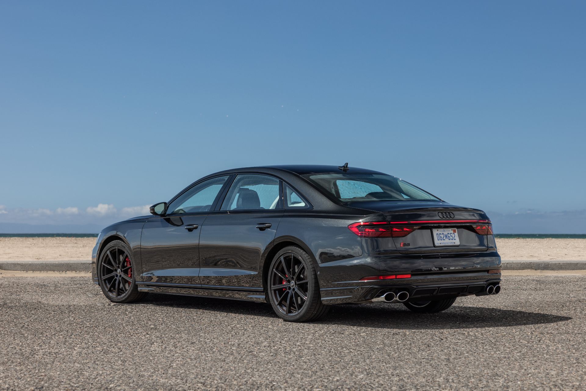 2026 audi s8 rear three quarter beach black