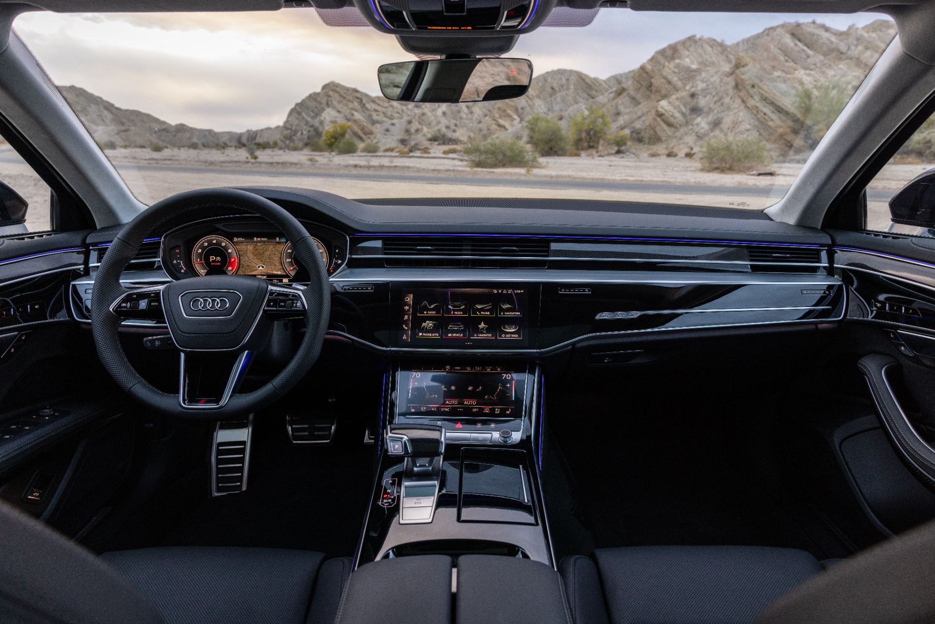 2026 audi s8 interior front view desert