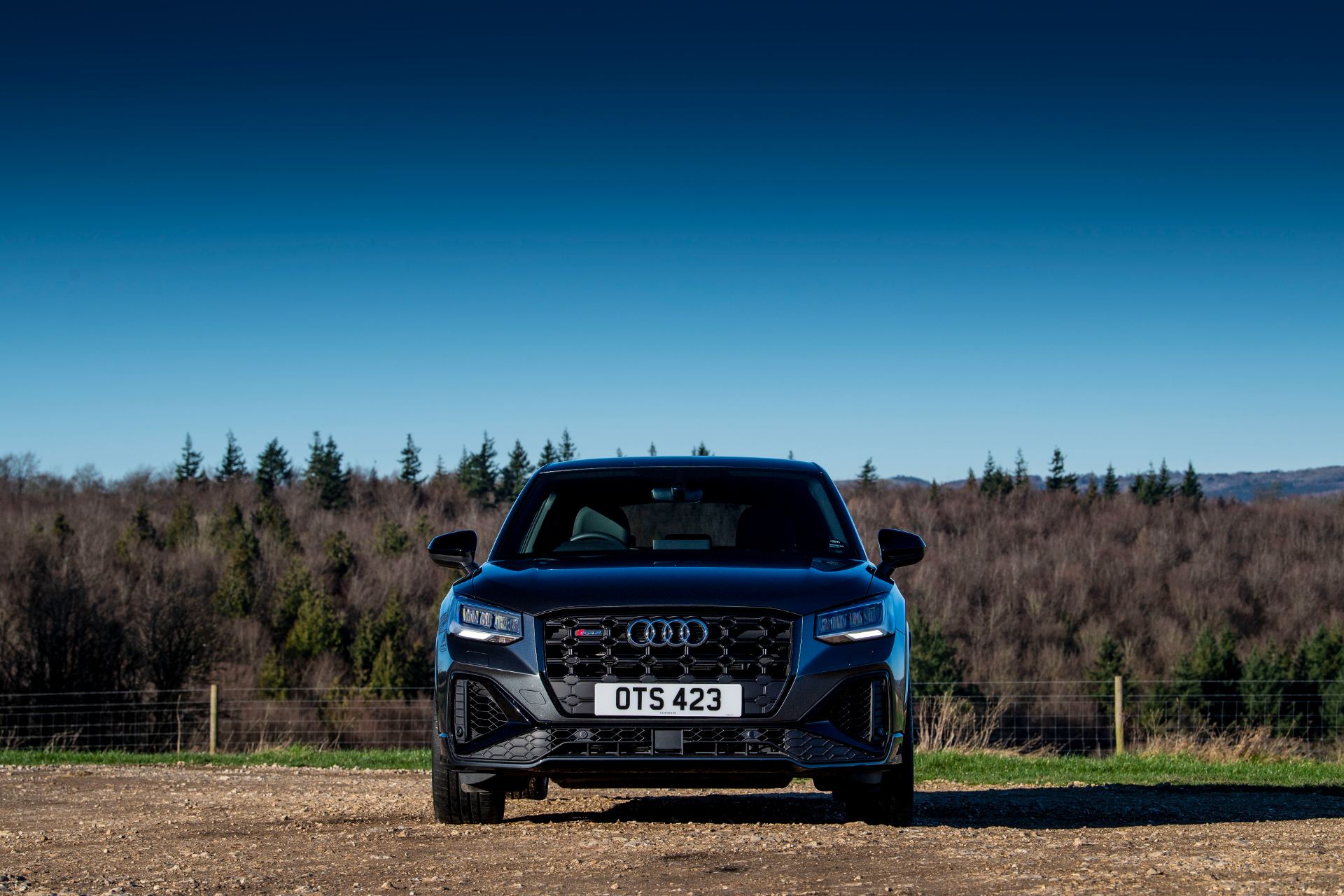 2025 audi sq2 front woodland grey