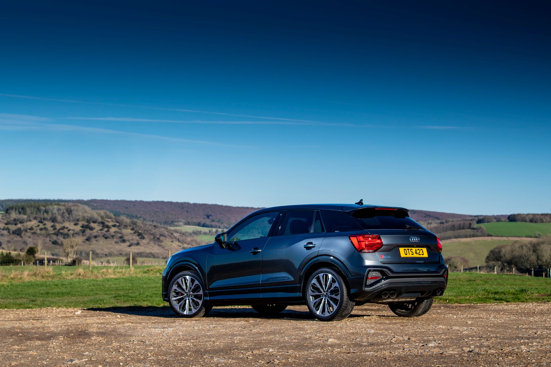 2025 audi sq2 rear three quarter hills grey