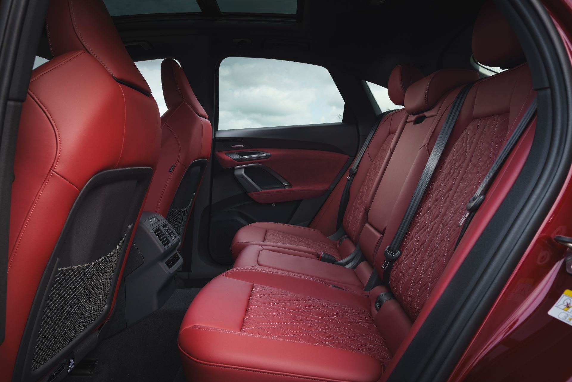 2026 audi sq5 sportback interior rear seats red leather