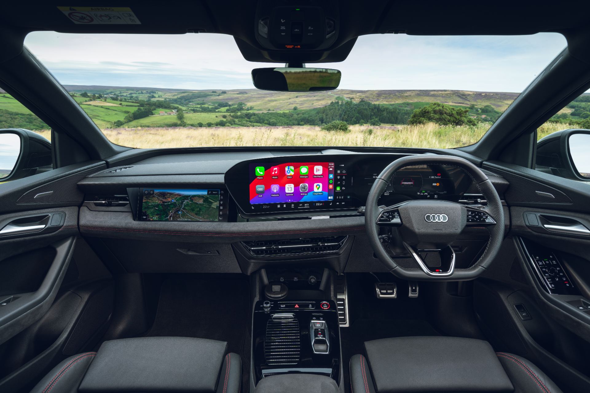2026 audi sq6 e tron interior dashboard apple carplay