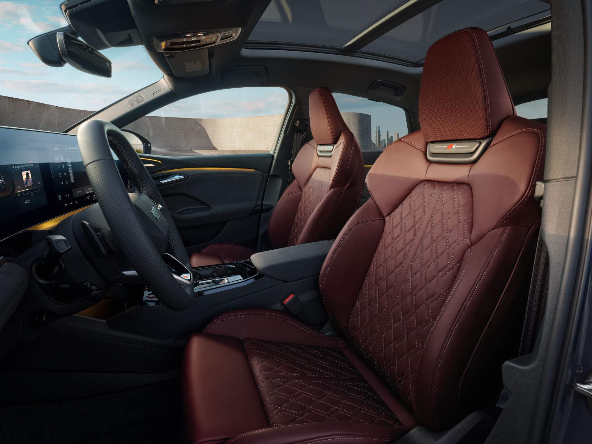 2027 audi sq6 sportback e tron interior front sport seats brown leather