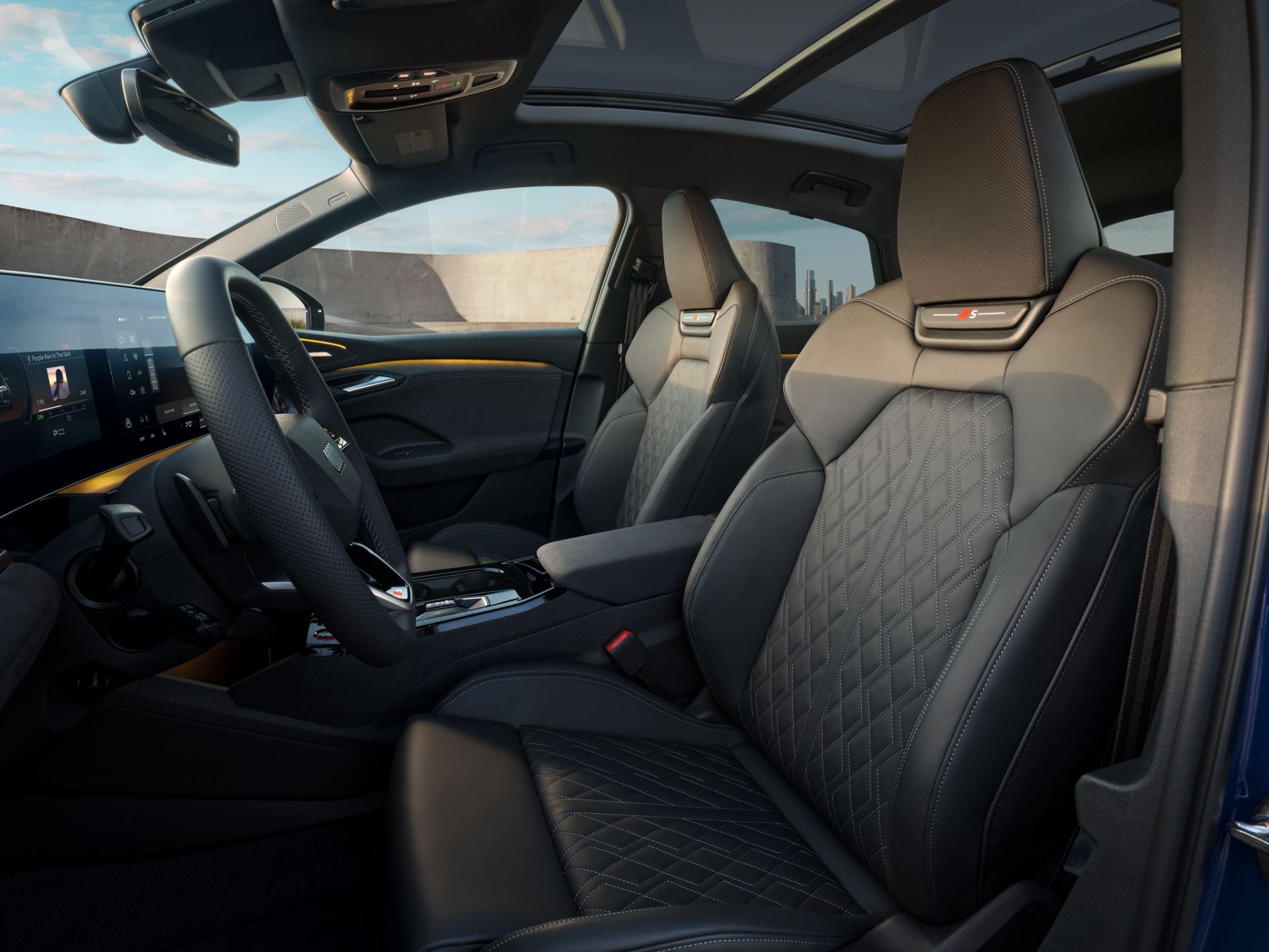 2027 audi sq6 sportback e tron interior front sport seats black