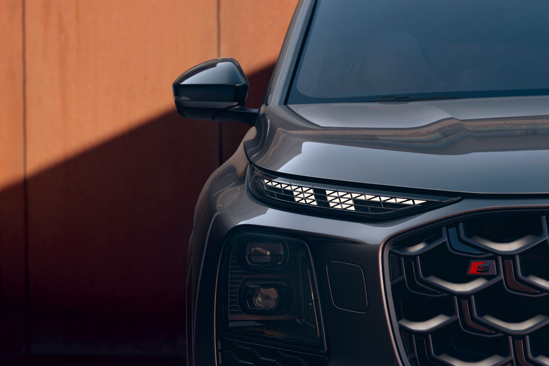2027 audi sq7 headlight grille s badge grey