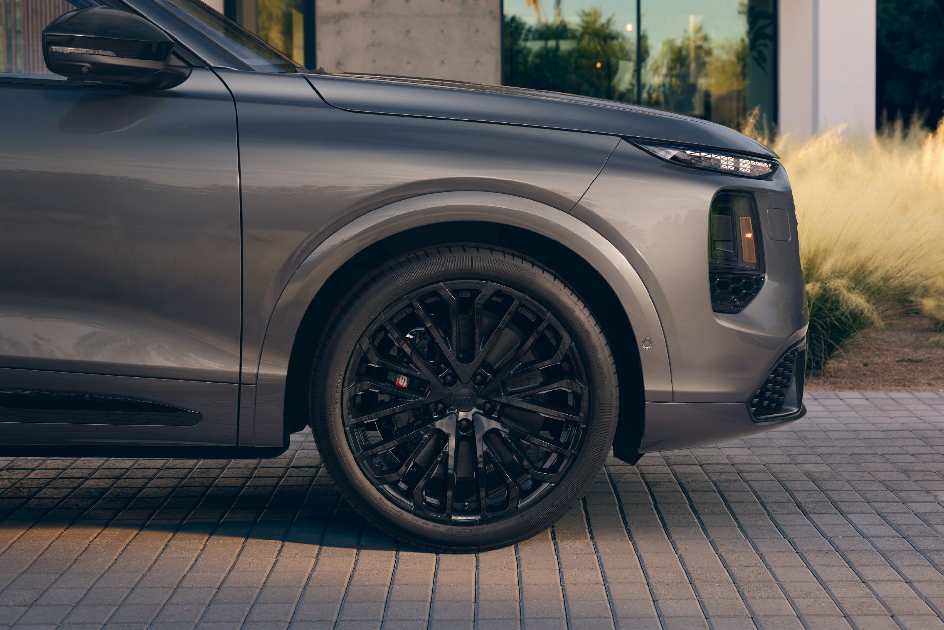 2027 audi sq7 front wheel detail grey