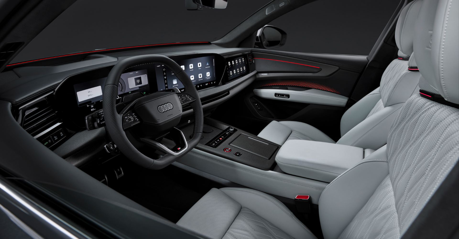 2027 audi sq9 interior cockpit side view