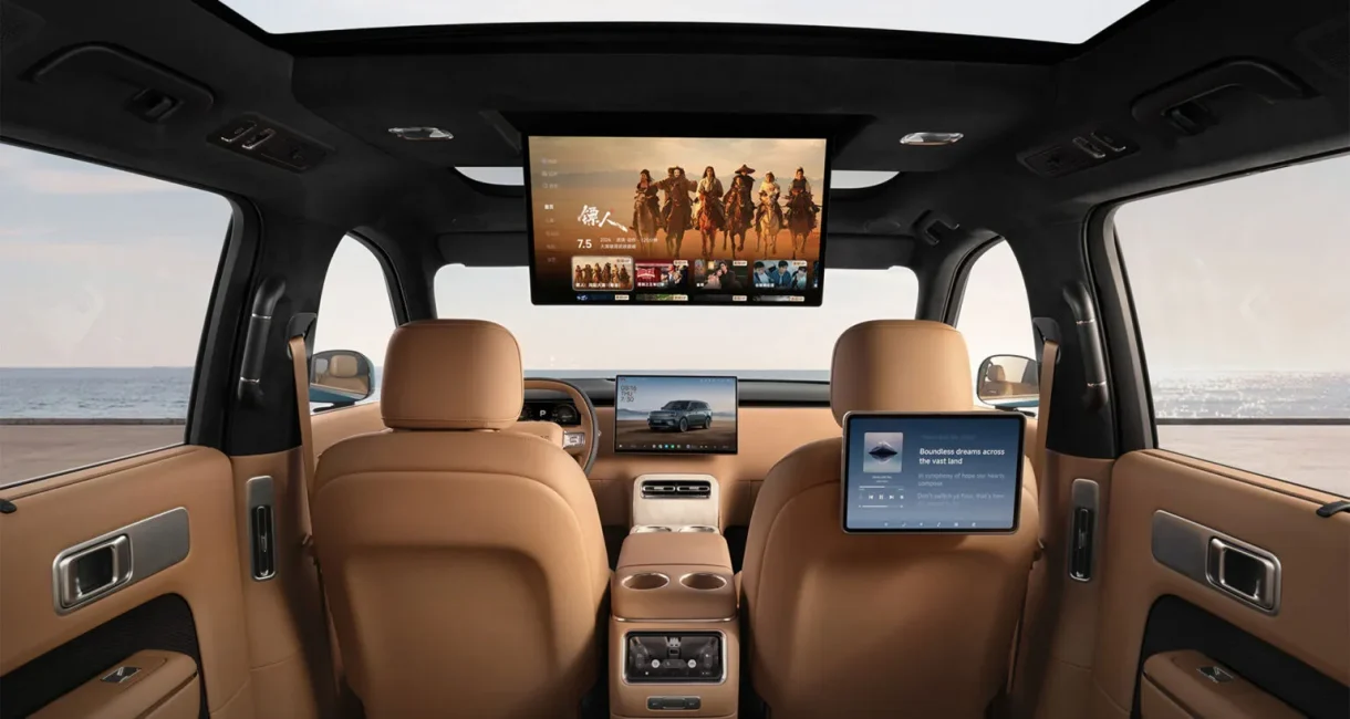 2026 xiaomi skynomad n70 interior rear entertainment screen brown