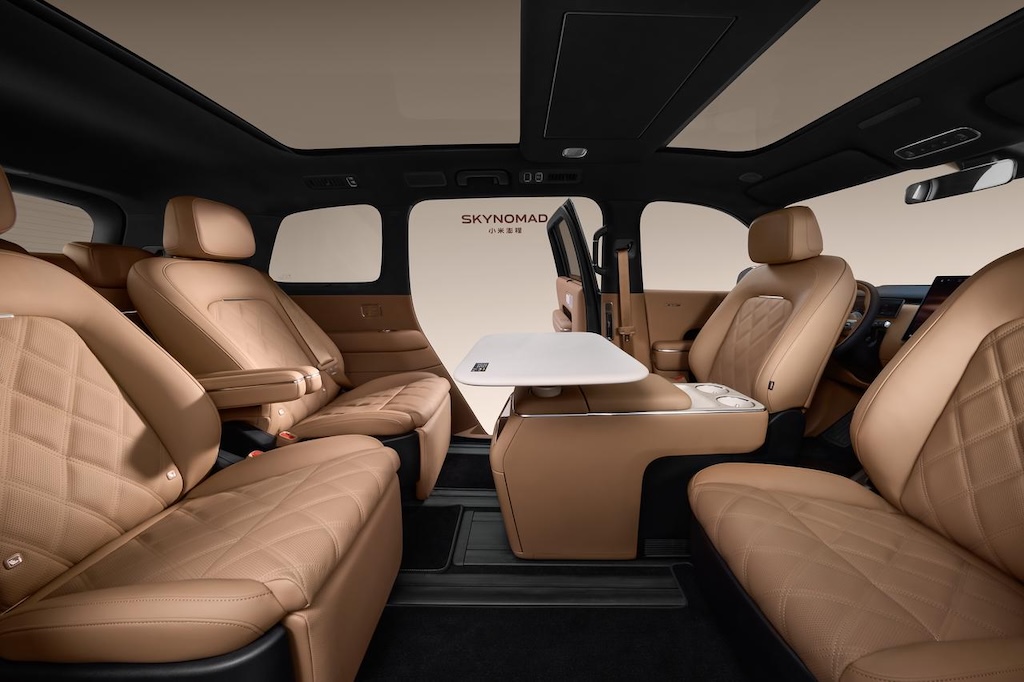 2026 xiaomi skynomad n90 interior second row table