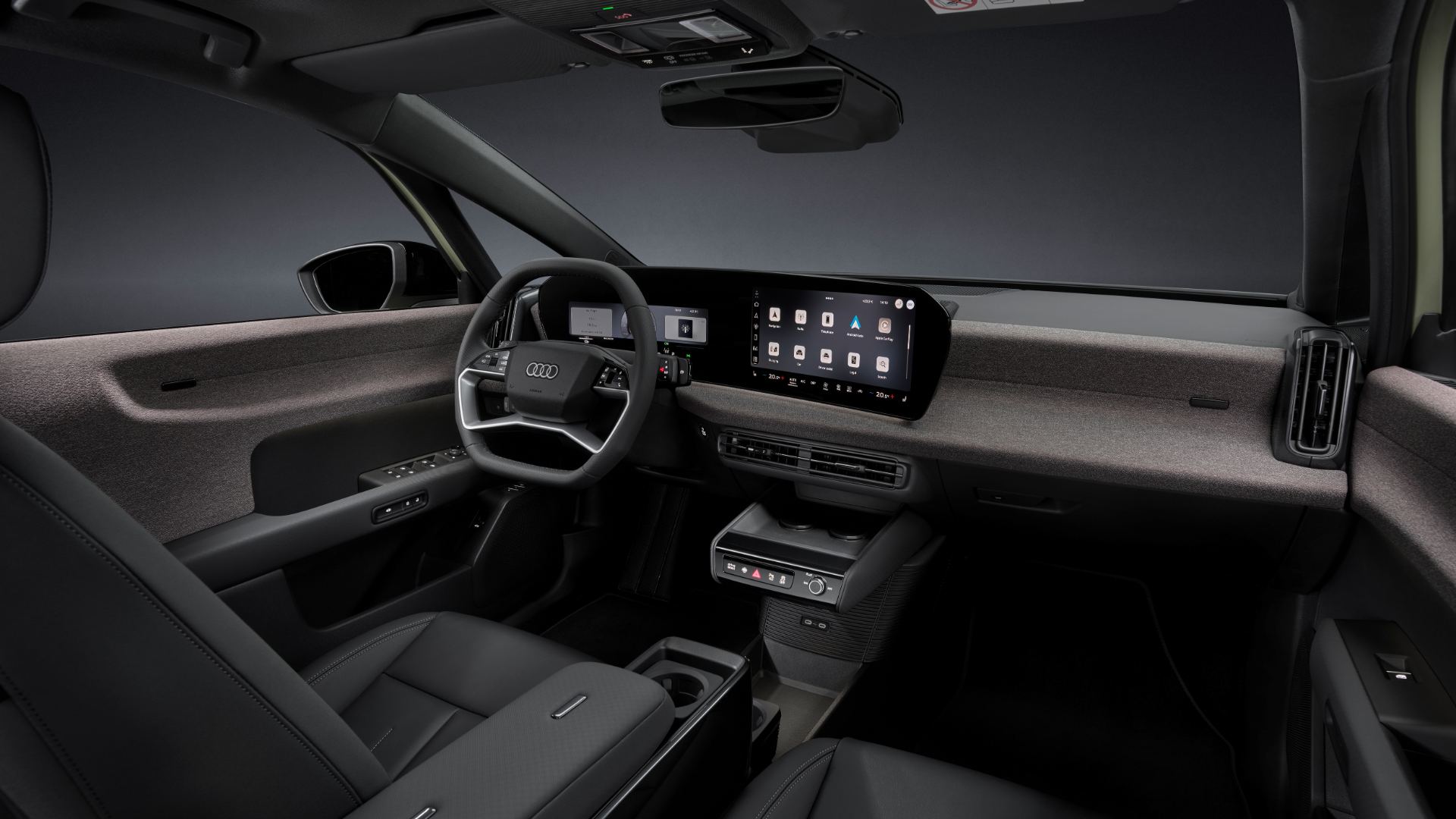 Dashboard and cockpit showing the MMI panoramic curved display and Softwrap trim