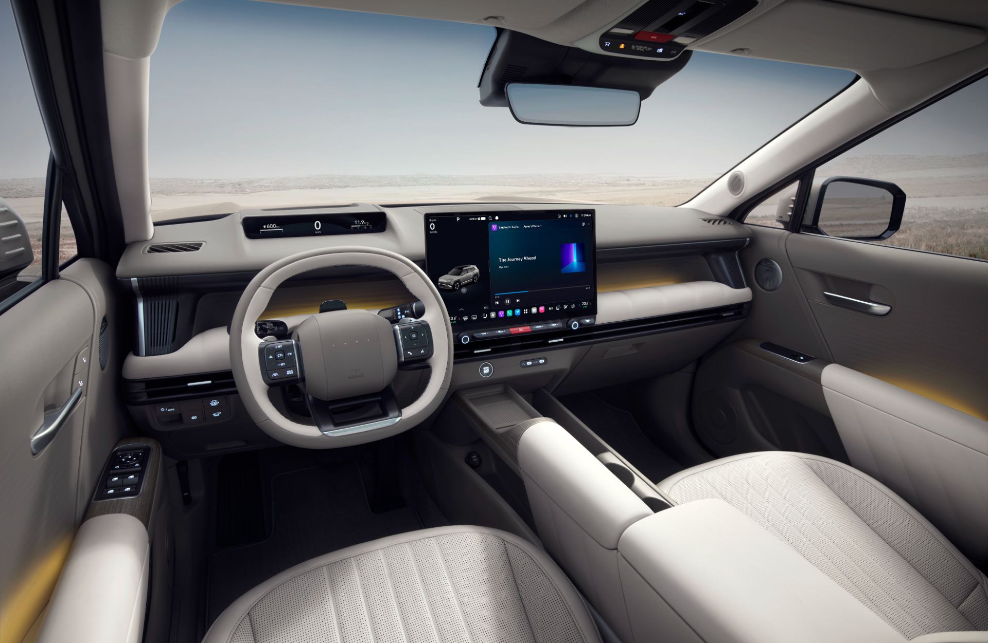 Dashboard and cockpit showing the 17-inch central display alongside the 9.9-inch Slim Information Display
